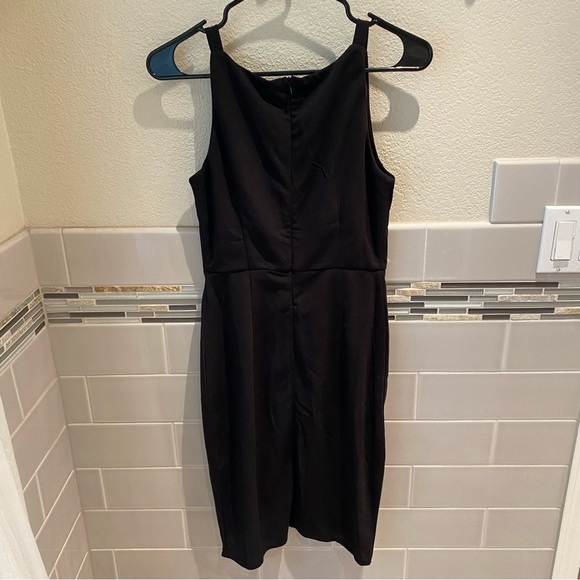 𝅺Body con Sleeveless Deep V Neck Dress Wrap Ruched Cocktail Party Dress - Picture 8 of 10